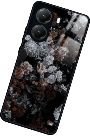 Xiaomi Poco X7 Pro Uyumlu Beyaz Çiçek Tasarımlı Parlak Silikon Kılıf