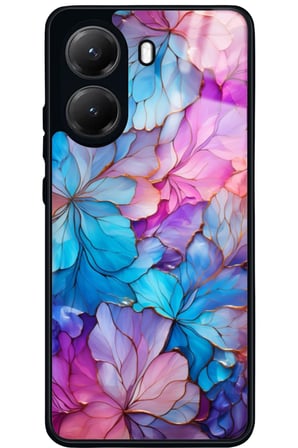 Xiaomi Poco X7 Pro Uyumlu Pembe Çiçek Tasarımlı Parlak Silikon Kılıf