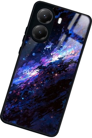 Xiaomi Poco X7 Pro Uyumlu Soyut Sanat Tasarımlı Parlak Silikon Kılıf