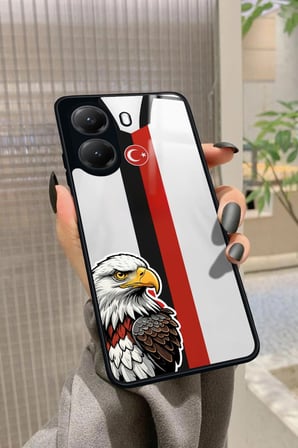 Xiaomi Poco X7 Pro Uyumlu Kartal Tasarımlı Parlak Silikon Kılıf