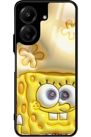 Xiaomi Redmi 13C Uyumlu Sunger Bob Tasarımlı Parlak Silikon Kılıf