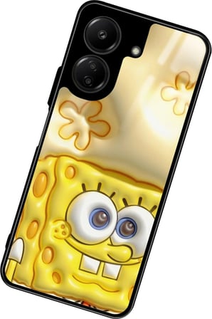 Xiaomi Redmi 13C Uyumlu Sunger Bob Tasarımlı Parlak Silikon Kılıf