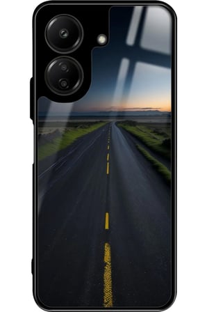 Xiaomi Redmi 13C Uyumlu Yol Tasarımlı Parlak Silikon Kılıf