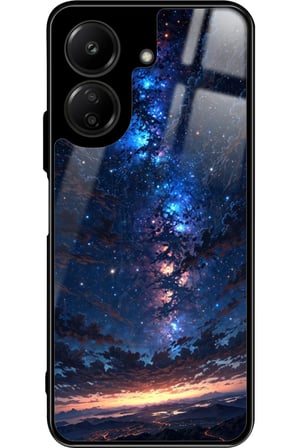 Xiaomi Redmi 13C Uyumlu Soyut Sanat Tasarımlı Parlak Silikon Kılıf