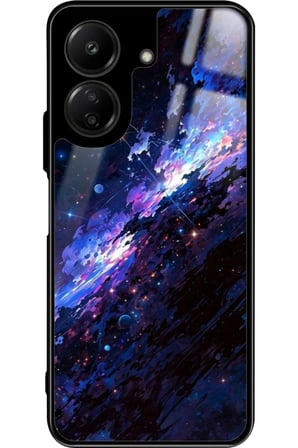 Xiaomi Redmi 13C Uyumlu Soyut Sanat Tasarımlı Parlak Silikon Kılıf
