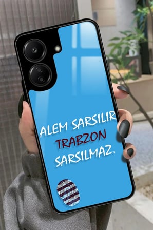 Xiaomi Redmi 13C Uyumlu Trabzon Yazılı Parlak Silikon Kılıf