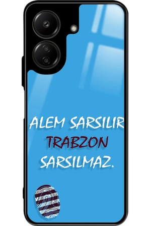Xiaomi Redmi 13C Uyumlu Trabzon Yazılı Parlak Silikon Kılıf