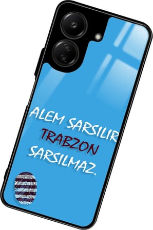 Xiaomi Redmi 13C Uyumlu Trabzon Yazılı Parlak Silikon Kılıf