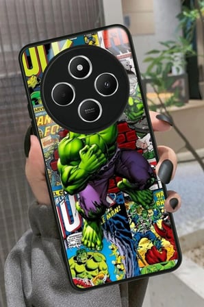 Xiaomi Redmi 14C Uyumlu Hulk Tasarımlı Parlak Silikon Kılıf