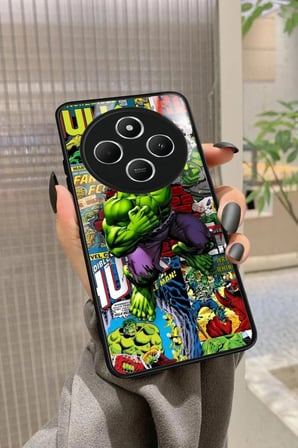 Xiaomi Redmi 14C Uyumlu Hulk Tasarımlı Parlak Silikon Kılıf