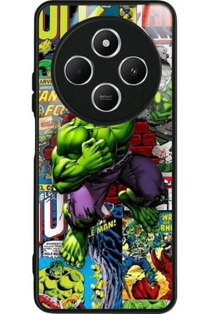 Xiaomi Redmi 14C Uyumlu Hulk Tasarımlı Parlak Silikon Kılıf
