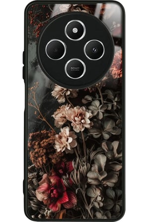 Xiaomi Redmi 14C Uyumlu Karışık Çiçek Tasarımlı Parlak Silikon Kılıf