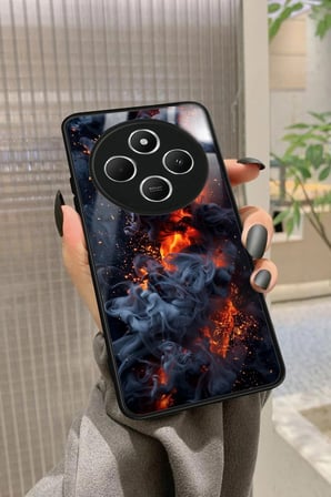 Xiaomi Redmi 14C Uyumlu Soyut Sanat Tasarımlı Parlak Silikon Kılıf