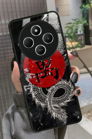 Xiaomi Redmi 14C Uyumlu Dragon Tasarımlı Parlak Silikon Kılıf