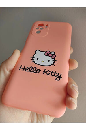 Xiaomi Redmi Note 10s Hello Kitty Tasarım Telefon Boyun Askılı Set Kılıf