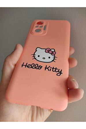 Xiaomi Redmi Note 10 Pro Hello Kitty Tasarım Telefon Boyun Askılı Set Kılıf