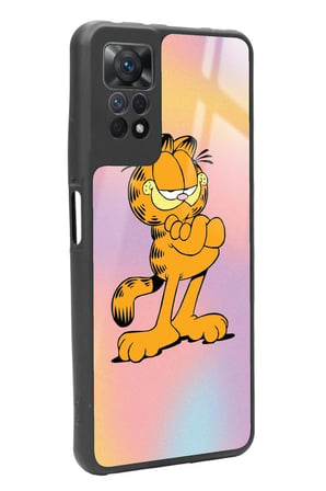 Xiaomi Redmi Note 11 Pro Uyumlu Garfield Tasarımlı Parlak Silikon Kılıf