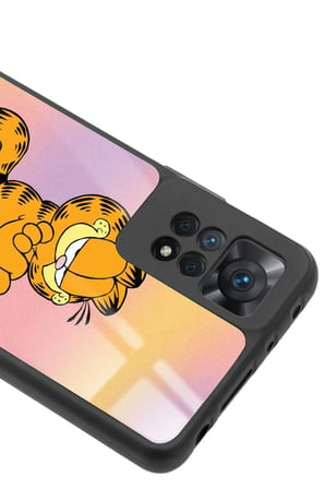 Xiaomi Redmi Note 11 Pro Uyumlu Garfield Tasarımlı Parlak Silikon Kılıf
