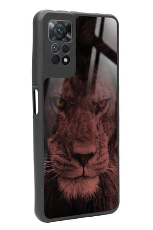 Xiaomi Redmi Note 11 Pro Uyumlu Aslan Tasarımlı Parlak Silikon Kılıf