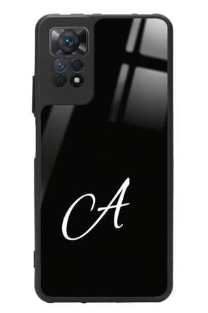 Xiaomi Redmi Note 11 Pro Uyumlu A Harfi Yazılı Parlak Silikon Kılıf