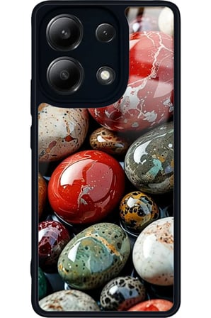Xiaomi Redmi Note 13 4G Uyumlu Renkli Taş Tasarımlı Parlak Silikon Kılıf