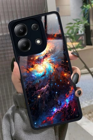 Xiaomi Redmi Note 13 4G Uyumlu Soyut Sanat Tasarımlı Parlak Silikon Kılıf