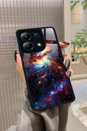 Xiaomi Redmi Note 13 4G Uyumlu Soyut Sanat Tasarımlı Parlak Silikon Kılıf