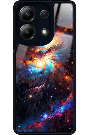 Xiaomi Redmi Note 13 4G Uyumlu Soyut Sanat Tasarımlı Parlak Silikon Kılıf