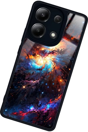 Xiaomi Redmi Note 13 4G Uyumlu Soyut Sanat Tasarımlı Parlak Silikon Kılıf