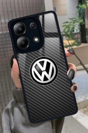 Xiaomi Redmi Note 13 4G Uyumlu Araba Logosu Tasarımlı Parlak Silikon Kılıf