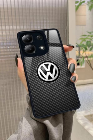 Xiaomi Redmi Note 13 4G Uyumlu Araba Logosu Tasarımlı Parlak Silikon Kılıf