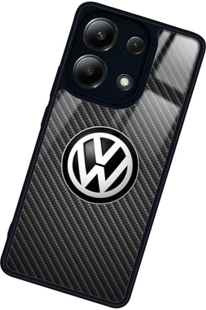 Xiaomi Redmi Note 13 4G Uyumlu Araba Logosu Tasarımlı Parlak Silikon Kılıf