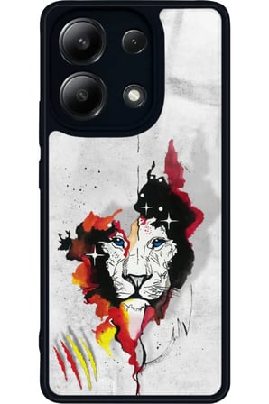 Xiaomi Redmi Note 13 4G Uyumlu Aslan Tasarımlı Parlak Silikon Kılıf