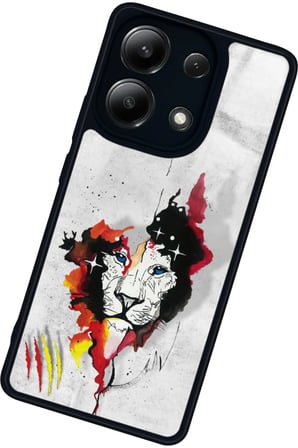 Xiaomi Redmi Note 13 4G Uyumlu Aslan Tasarımlı Parlak Silikon Kılıf