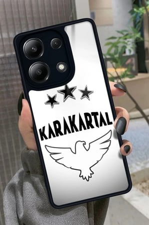 Xiaomi Redmi Note 13 4G Uyumlu Karakartal Tasarımlı Parlak Silikon Kılıf