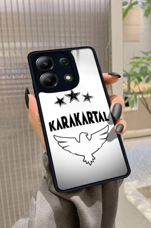Xiaomi Redmi Note 13 4G Uyumlu Karakartal Tasarımlı Parlak Silikon Kılıf