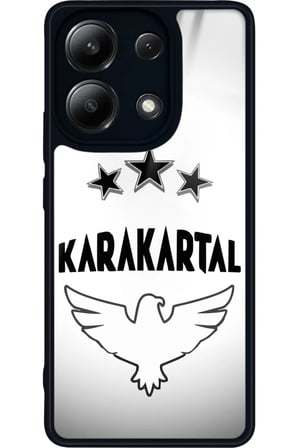 Xiaomi Redmi Note 13 4G Uyumlu Karakartal Tasarımlı Parlak Silikon Kılıf