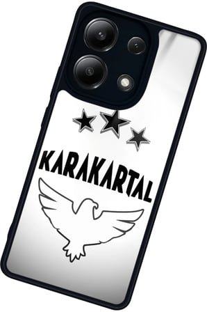 Xiaomi Redmi Note 13 4G Uyumlu Karakartal Tasarımlı Parlak Silikon Kılıf