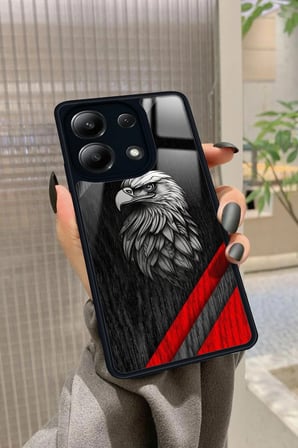 Xiaomi Redmi Note 13 4G Uyumlu Kartal Tasarımlı Parlak Silikon Kılıf