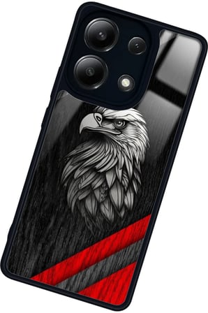 Xiaomi Redmi Note 13 4G Uyumlu Kartal Tasarımlı Parlak Silikon Kılıf