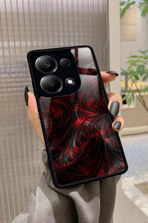 Xiaomi Redmi Note 13 Pro 4G Uyumlu Bordo Tasarımlı Parlak Silikon Kılıf