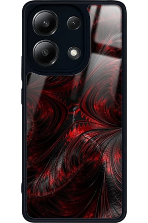 Xiaomi Redmi Note 13 Pro 4G Uyumlu Bordo Tasarımlı Parlak Silikon Kılıf