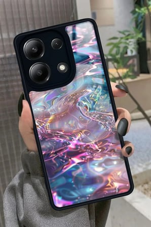 Xiaomi Redmi Note 13 Pro 4G Uyumlu Simli Dalga Tasarımlı Parlak Silikon Kılıf