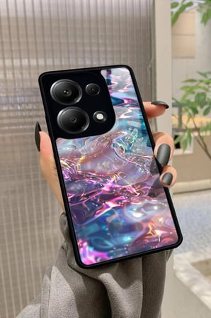 Xiaomi Redmi Note 13 Pro 4G Uyumlu Simli Dalga Tasarımlı Parlak Silikon Kılıf