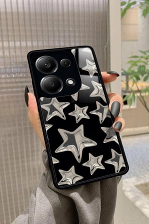 Xiaomi Redmi Note 13 Pro 4G Uyumlu Yıldız Tasarımlı Parlak Silikon Kılıf