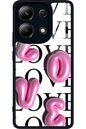 Xiaomi Redmi Note 13 Pro 4G Uyumlu Love Yazılı Parlak Silikon Kılıf