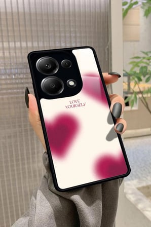 Xiaomi Redmi Note 13 Pro 4G Uyumlu Love Yazılı Parlak Silikon Kılıf