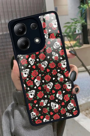 Xiaomi Redmi Note 13 Pro 4G Uyumlu Kurukafa Tasarımlı Parlak Silikon Kılıf