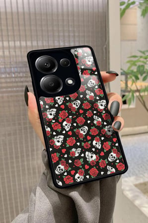 Xiaomi Redmi Note 13 Pro 4G Uyumlu Kurukafa Tasarımlı Parlak Silikon Kılıf