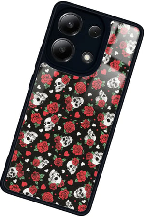 Xiaomi Redmi Note 13 Pro 4G Uyumlu Kurukafa Tasarımlı Parlak Silikon Kılıf